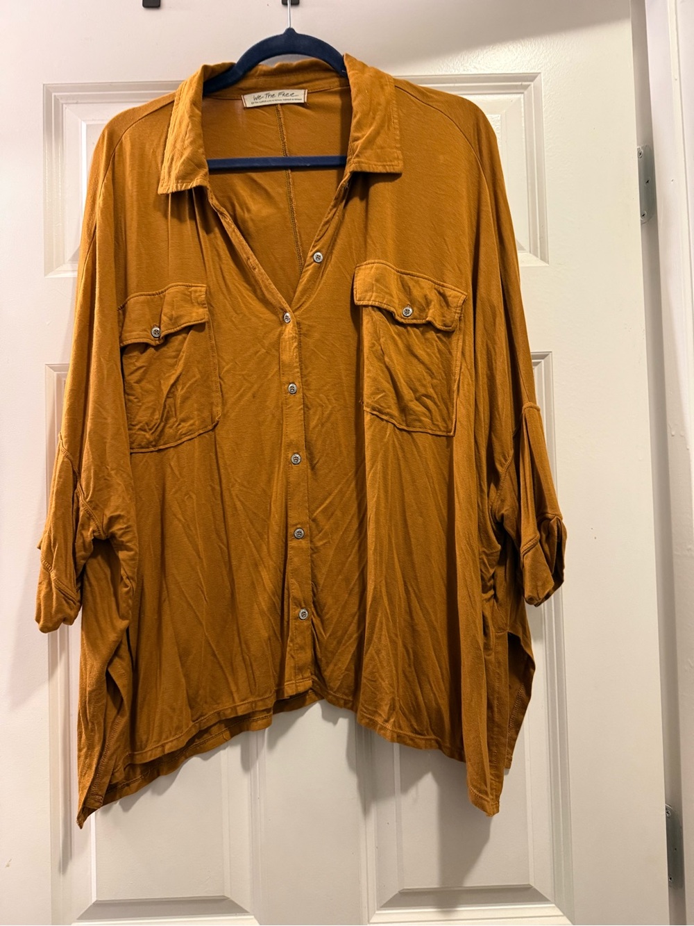 We The Free Men's Relaxed Button-Down Shirt in Mustard Brown
